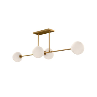 Glint Suspension Linéaire en Métal et Verre Mid-Century