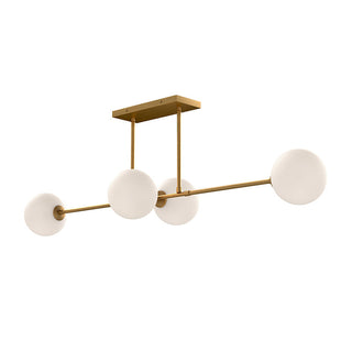 Glint Suspension Linéaire en Métal et Verre Mid-Century