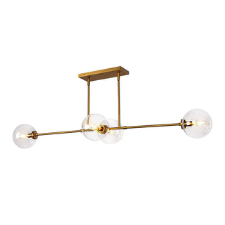 Glint Suspension Linéaire en Métal et Verre Mid-Century