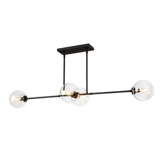Glint Suspension Linéaire en Métal et Verre Mid-Century