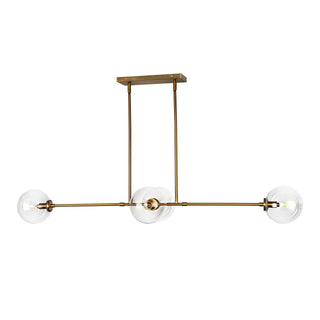 Glint Suspension Linéaire en Métal et Verre Mid-Century