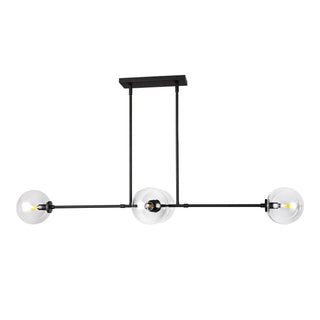 Glint Suspension Linéaire en Métal et Verre Mid-Century