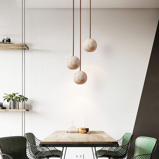 Trio Suspension en Travertin