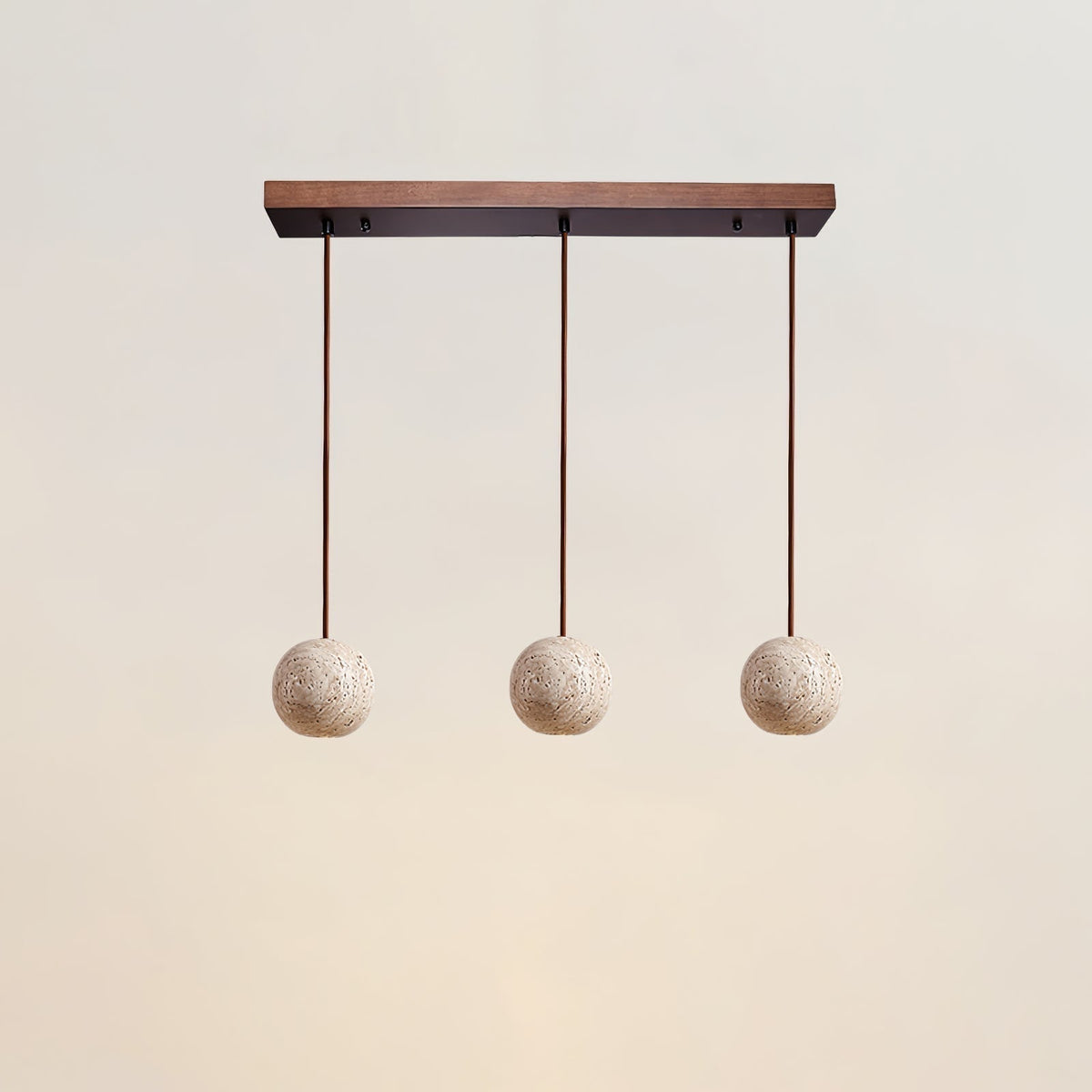 Trio Suspension en Travertin