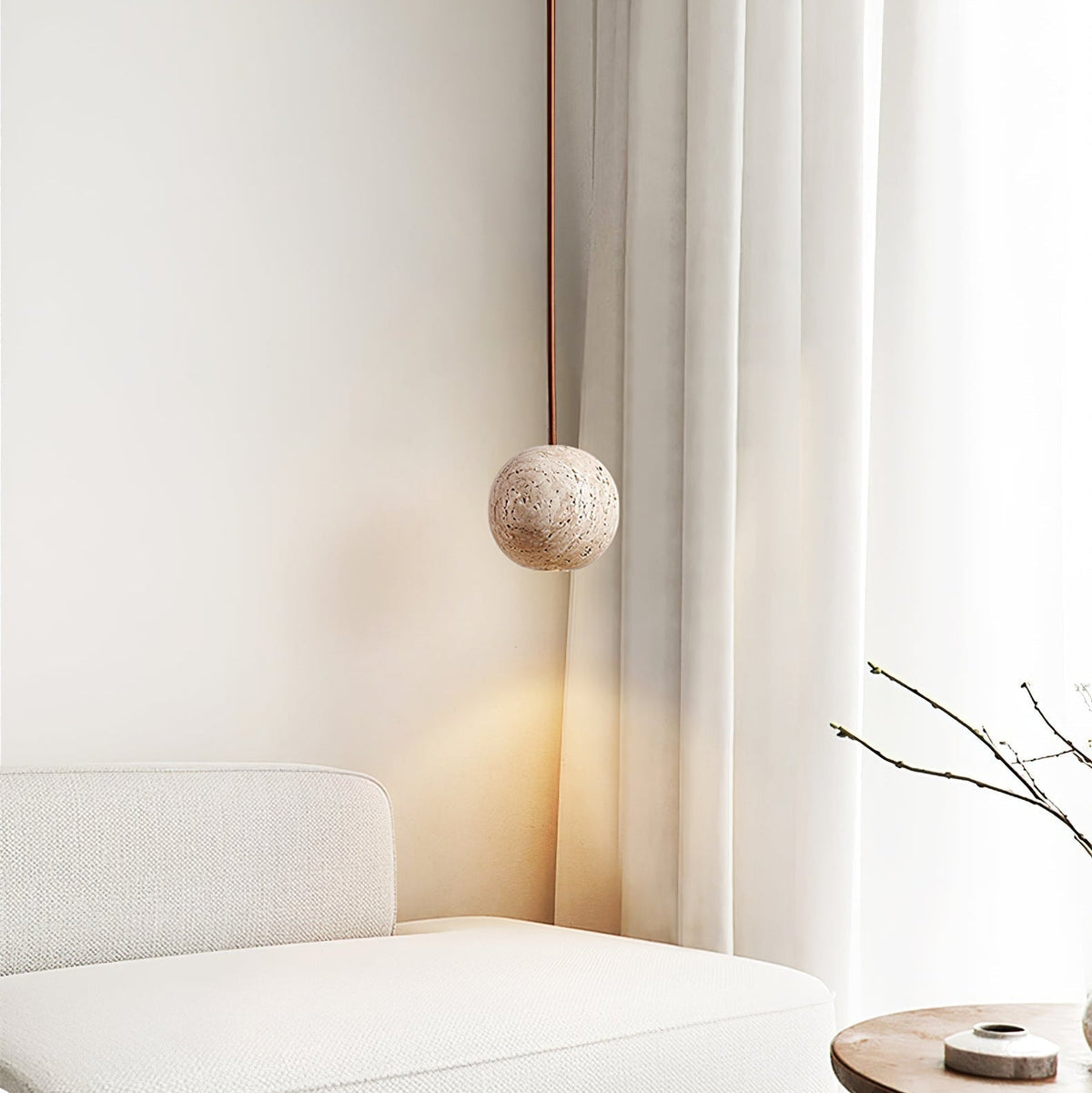 Trio Suspension en Travertin