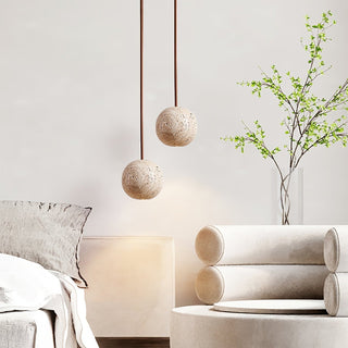 Trio Suspension en Travertin
