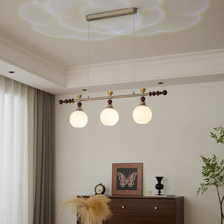 Otheia Suspension Linéaire en Bois Vintage