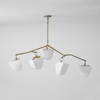 Iris Lustre en Laiton et Céramique à Créativité Individuelle Mobile