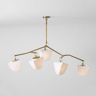 Iris Lustre en Laiton et Céramique à Créativité Individuelle Mobile