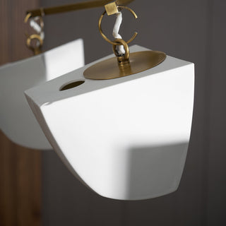 Iris Lustre en Laiton et Céramique à Créativité Individuelle Mobile