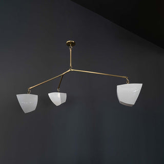 Iris Lustre en Laiton et Céramique à Créativité Individuelle Mobile