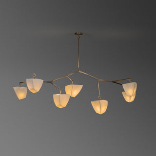 Iris Lustre en Laiton et Céramique à Créativité Individuelle Mobile