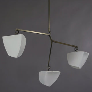 Iris Lustre en Laiton et Céramique à Créativité Individuelle Mobile