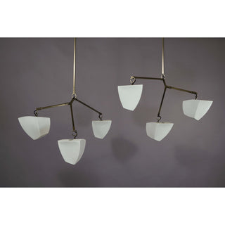 Iris Lustre en Laiton et Céramique à Créativité Individuelle Mobile