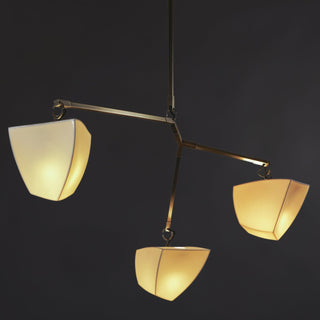 Iris Lustre en Laiton et Céramique à Créativité Individuelle Mobile