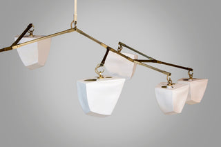 Iris Lustre en Laiton et Céramique à Créativité Individuelle Mobile