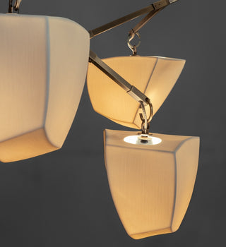 Iris Lustre en Laiton et Céramique à Créativité Individuelle Mobile