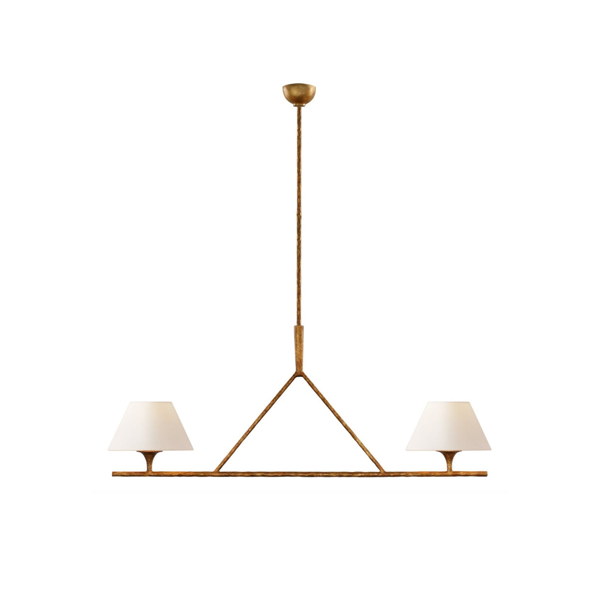 Keen Lustre Linéaire Moderne Élégant en Laiton et Tissu