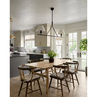 Keen Lustre Linéaire Moderne Élégant en Laiton et Tissu