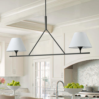Keen Lustre Linéaire Moderne Élégant en Laiton et Tissu
