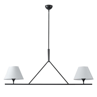 Keen Lustre Linéaire Moderne Élégant en Laiton et Tissu