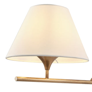 Keen Lustre Linéaire Moderne Élégant en Laiton et Tissu