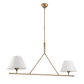 Keen Lustre Linéaire Moderne Élégant en Laiton et Tissu