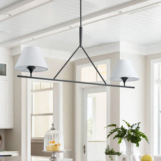 Keen Lustre Linéaire Moderne Élégant en Laiton et Tissu