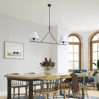 Keen Lustre Linéaire Moderne Élégant en Laiton et Tissu