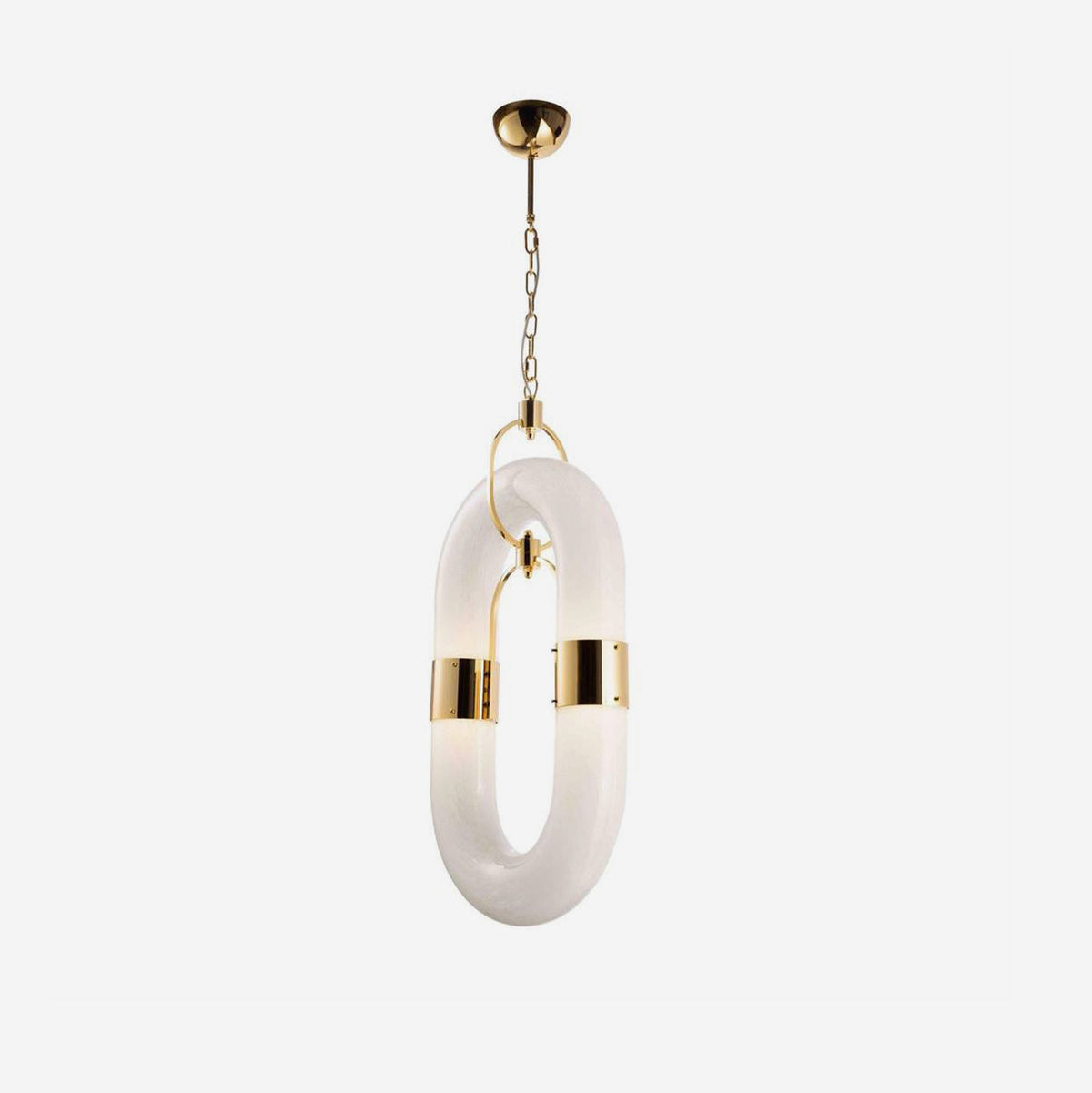 Pendant Light Chain Link Modern Stainless Steel Hanging Lamp-Neutral Decor
