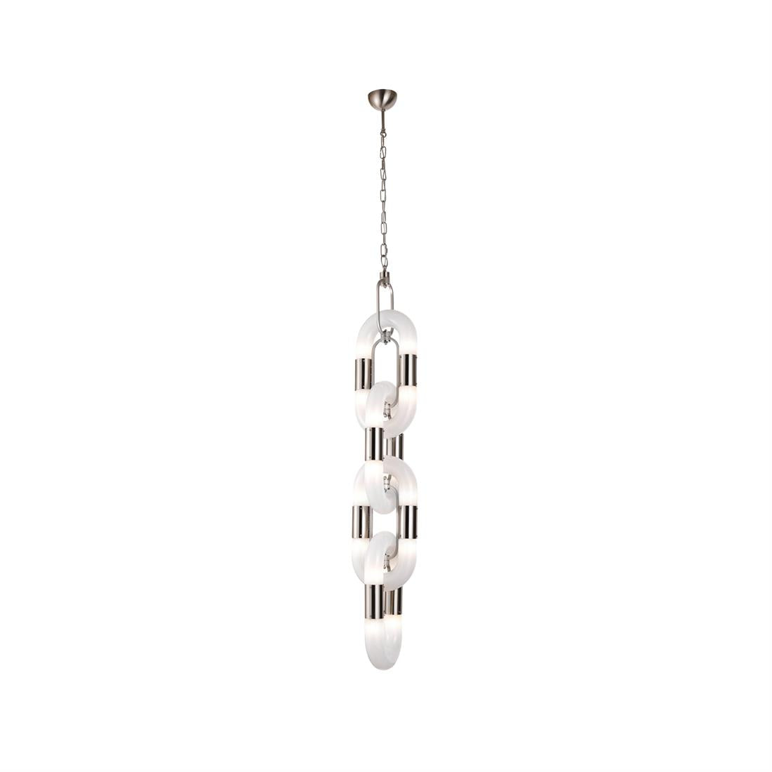 Pendant Light Chain Link Modern Stainless Steel Hanging Lamp-Neutral Decor