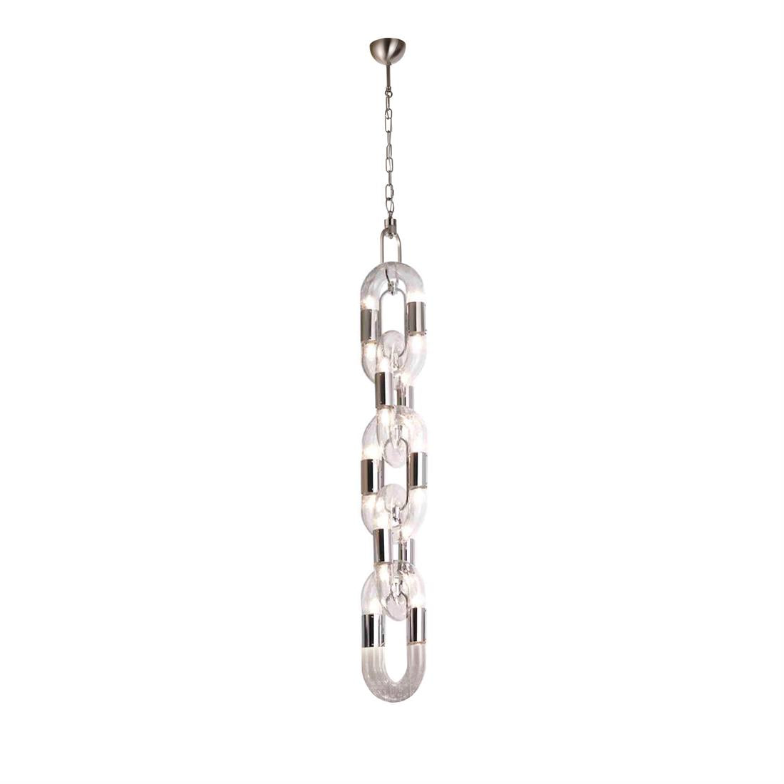 Pendant Light Chain Link Modern Stainless Steel Hanging Lamp-Neutral Decor