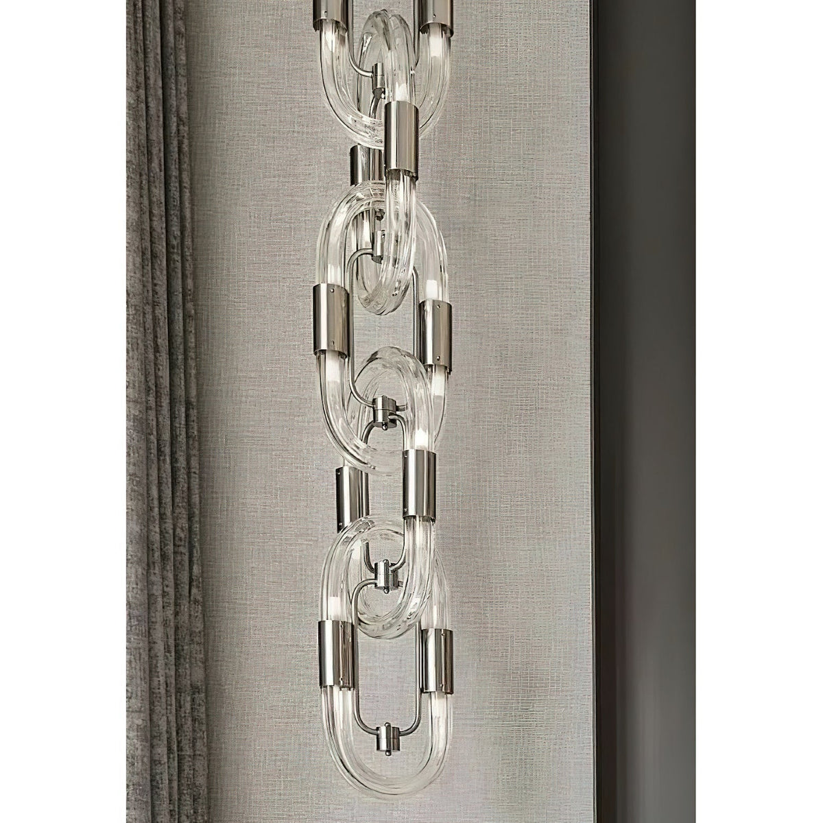 Pendant Light Chain Link Modern Stainless Steel Hanging Lamp-Neutral Decor