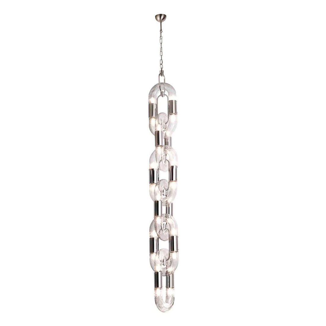 Pendant Light Chain Link Modern Stainless Steel Hanging Lamp-Neutral Decor