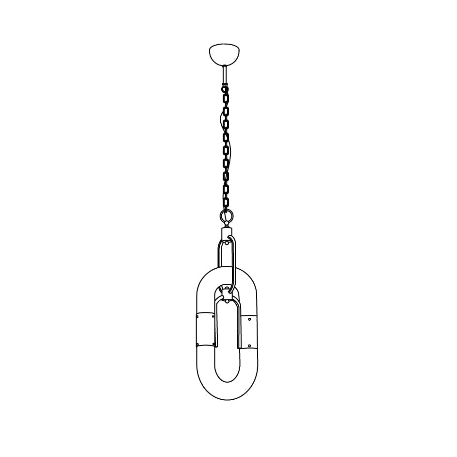 Pendant Light Chain Link Modern Stainless Steel Hanging Lamp-Neutral Decor