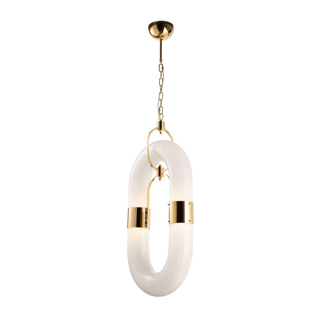 Pendant Light Chain Link Modern Stainless Steel Hanging Lamp-Neutral Decor