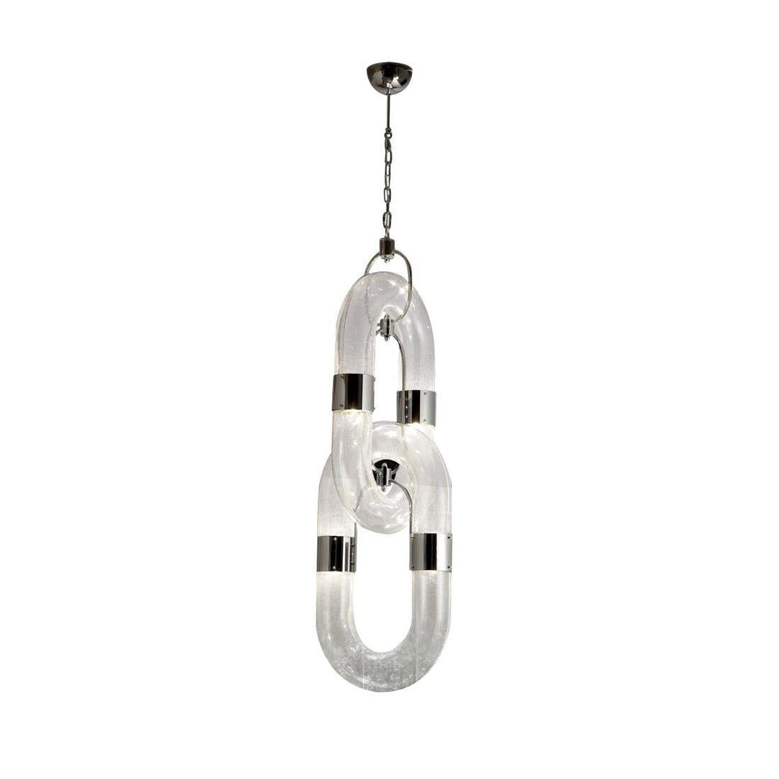 Pendant Light Chain Link Modern Stainless Steel Hanging Lamp-Neutral Decor
