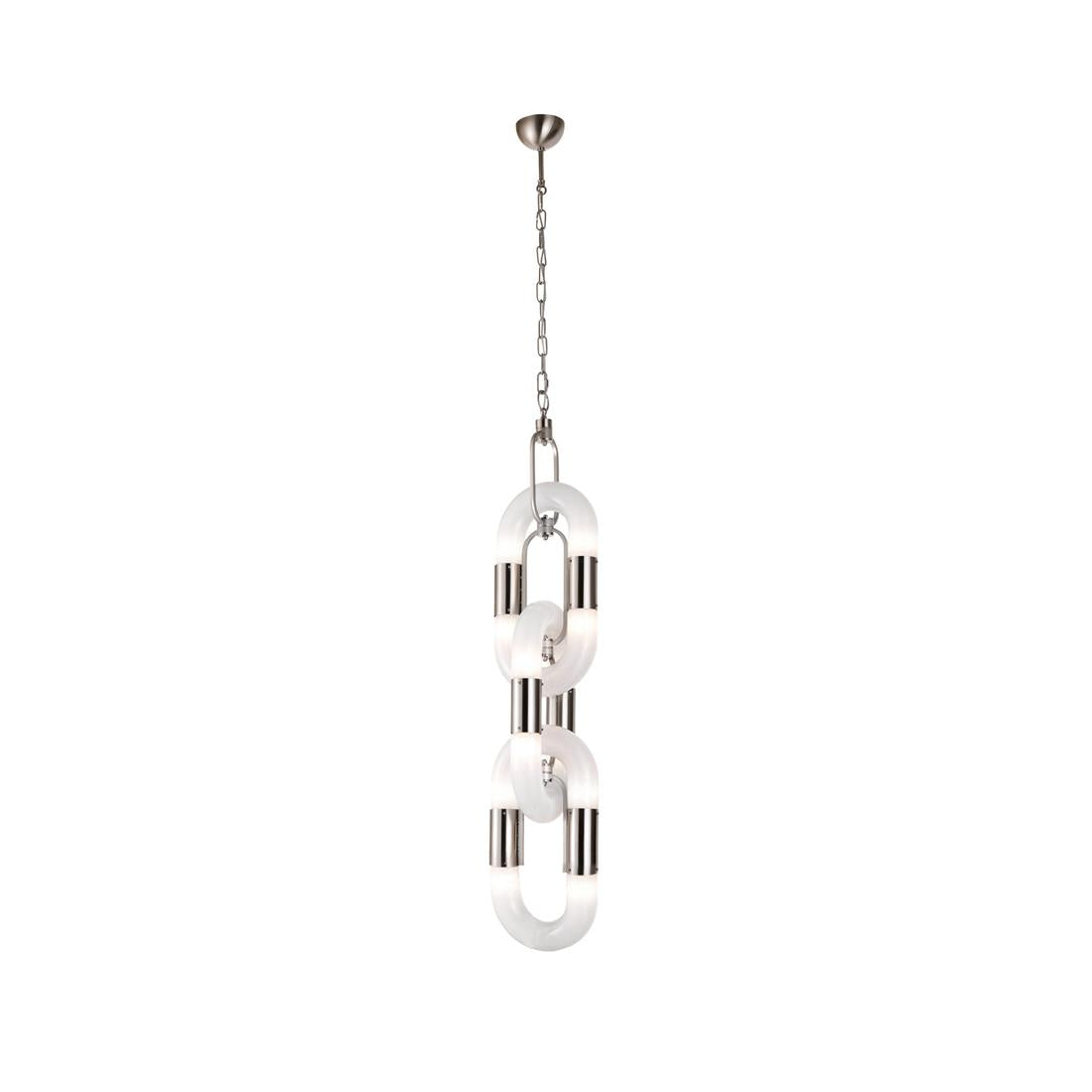 Pendant Light Chain Link Modern Stainless Steel Hanging Lamp-Neutral Decor