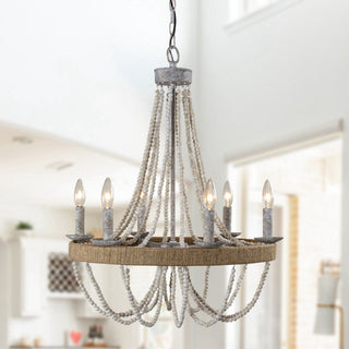 Rise Lustre en Métal et Bois Traditionnel Vintage