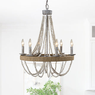 Rise Lustre en Métal et Bois Traditionnel Vintage