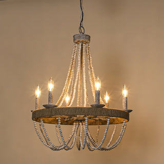 Rise Lustre en Métal et Bois Traditionnel Vintage