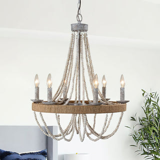 Rise Lustre en Métal et Bois Traditionnel Vintage