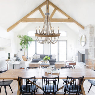 Rise Lustre en Métal et Bois Traditionnel Vintage
