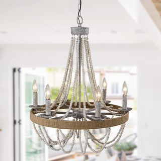Rise Lustre en Métal et Bois Traditionnel Vintage