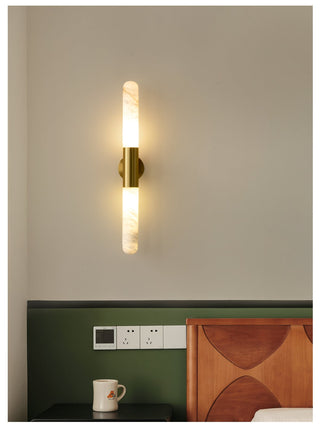 Evtalos Applique Murale Cylindrique en Albâtre