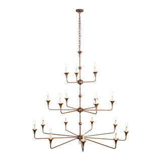 Wisp Grand Lustre en Métal de Bronze Industriel Vintage