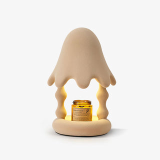 Alcariol Abstract Flocked Resin Lamp-Neutral Decor