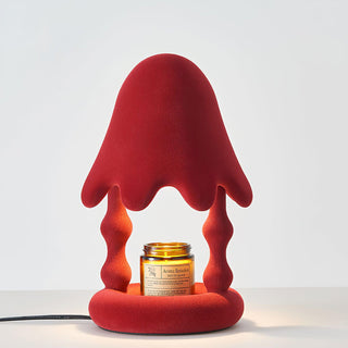 Alcariol Abstract Flocked Resin Lamp-Neutral Decor