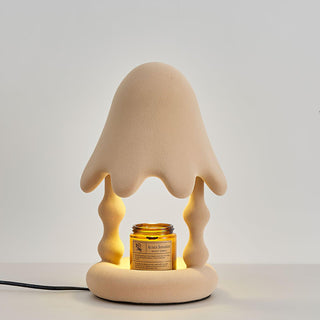 Alcariol Abstract Flocked Resin Lamp-Neutral Decor