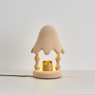 Alcariol Abstract Flocked Resin Lamp-Neutral Decor